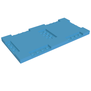 71772 - Brick, Modified 8 x 16 x 2/3 with 1 x 4 and 2 x 4 Indentations