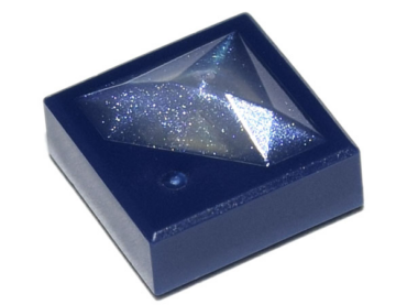 72078pb01 - Tile, Modified 1 x 1 x 2/3 with Raised Satin Trans-Clear Diamond Pattern