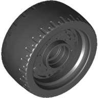 72206pb01 - Wheel 24 x 12 with Pin Hole with Molded Black Hard Rubber Tire Pattern