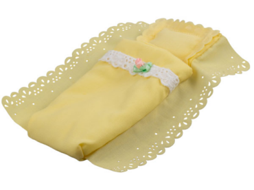 72565 - Belville Cloth Pouch, Adult with White Lace and Pink Rose Pattern