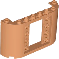 7323 - Panel 2 x 8 x 4 with 2 x 3 1/3 Cutout with 4 Studs on Each Side