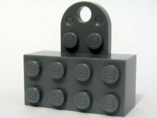 74188c01 - Magnet Brick, Modified 2 x 4 Sealed Base with Extension Plate with 2 Studs and Hole