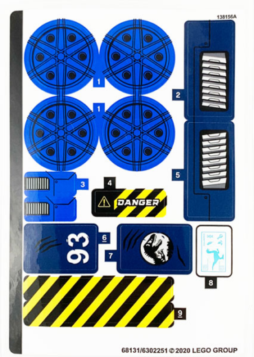 75940stk01 - Sticker Sheet for Set 75940 - (68131/6302251)