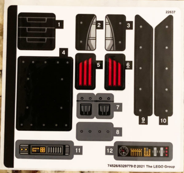 76181stk01 - Sticker Sheet for Set 76181 - (74526/6329779)