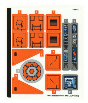 76193stk01 - Sticker Sheet for Set 76193 - (79007/6350256)