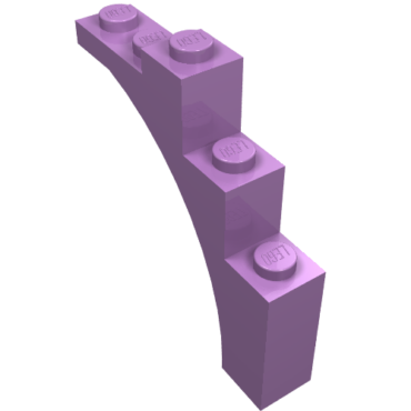 76768 - Arch 1 x 5 x 4 - Irregular Bow, Reinforced Underside
