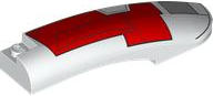 77182pb02 - Wedge 10 x 2 x 2 Right with SW The Crimson Firehawk Red and Light Bluish Gray Hull Plates with Black Outlines Pattern
