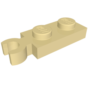78256 - Plate, Modified 1 x 2 with Clip on End (Vertical Grip)