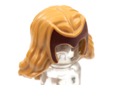 78299pb01 - Minifigure, Hair Female Long Wavy with Dark Red Tiara Pattern (Scarlet Witch)