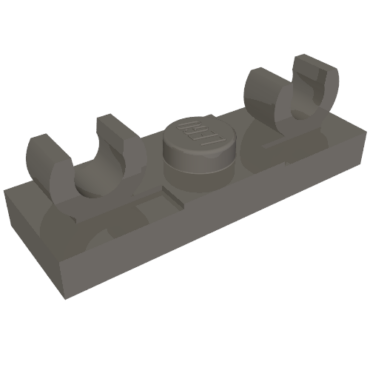 79987 - Plate, Modified 1 x 3 with 2 Open O Clips on Top