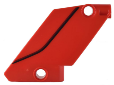 80268pb01 - Technic, Panel Curved #60 5 x 7 Tapered Right with Black Curved Line Car Headlight Cover Pattern