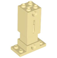 80432c01 - Brick, Modified 2 x 2 x 5 with 2 x 4 Plate Base, Spring Unit, and 2 Technic Holes
