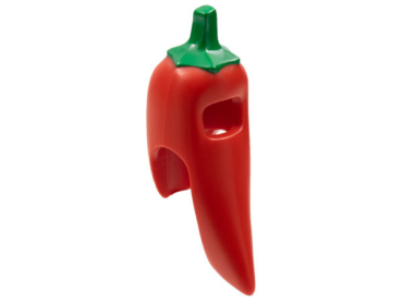 80505pb01 - Minifigure, Headgear Head Cover, Costume Chili Pepper with Green Stem Pattern