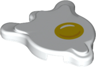 80677pb01 - Tile, Round 2 x 2 Splat with Side Extensions with Egg Yolk Pattern