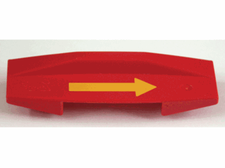 81917pb01 - Duplo, Train Action Brick / Reverse Brick with Yellow Arrow Pattern