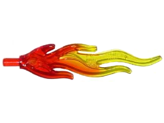 85959pb01b - Wave Rounded Straight Large with Bar End (Flame) with Marbled Trans-Yellow Pattern