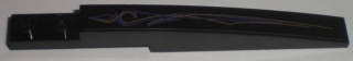 85970pb001L - Slope, Curved 10 x 1 with Purple and Gold Geometric Lines Pattern Model Left (Sticker) - Set 5984
