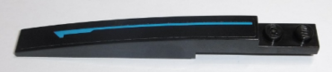 85970pb018L - Slope, Curved 10 x 1 with Blue Line Pattern Model Left Side (Sticker) - Set 70611