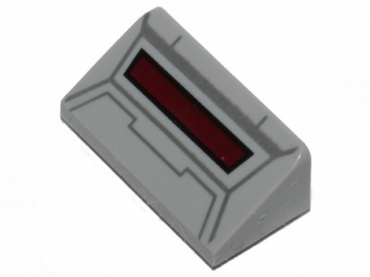85984pb213 - Slope 30 1 x 2 x 2/3 with AT-AT Cockpit and Dark Red Slot Pattern