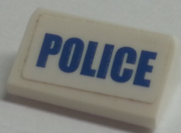 85984pb216 - Slope 30 1 x 2 x 2/3 with Blue 'POLICE' Pattern (Sticker) - Set 60135