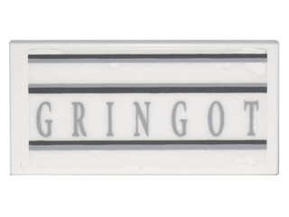 87079pb0335 - Tile 2 x 4 with 'GRINGOT' Pattern (Sticker) - Set 10217