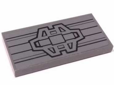 87079pb0347 - Tile 2 x 4 with Mechanical Wing Panel Pattern (Sticker) - Set 7961