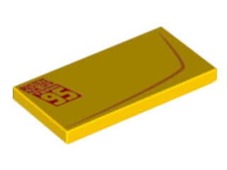 87079pb0423L - Tile 2 x 4 with Curved Line and 'RUSTEZE RACING CENTER TEAM 95' Pattern Model Left Side
