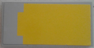 87079pb0430 - Tile 2 x 4 with SW Naboo Starfighter Yellow Irregular Octagon Pattern (Sticker) - Set 7877