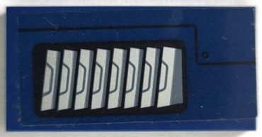 87079pb1402R - Tile 2 x 4 with Dark Bluish Gray and Silver Air Vent, Black Rivet and Panel Outline Pattern Model Right Side (Sticker) - Set 75940
