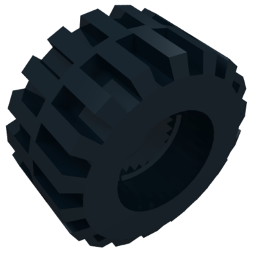 87697 - Tire 21mm D. x 12mm - Offset Tread Small Wide, Band Around Center of Tread
