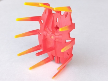 87825pb01 - Hero Factory Shield / Armor Spiked with Marbled Yellow Pattern