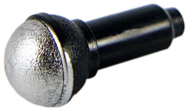 90370pb05 - Minifigure, Utensil Microphone with Metallic Silver Top Half Screen Pattern