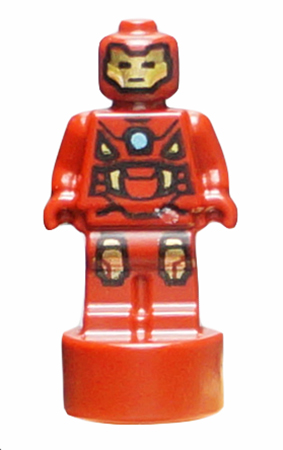 90398pb043 - Minifigure, Utensil Statuette / Trophy with Iron Man Pattern