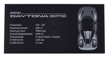 90498pb35 - Tile 8 x 16 with Bottom Tubes, Textured Surface with Ferrari Daytona SP3 Pattern