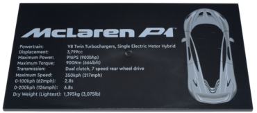 90498pb46 - Tile 8 x 16 with Bottom Tubes, Textured Surface with McLaren P1 Pattern