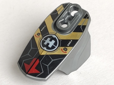 90639pb021 - Hero Factory Armor with Ball Joint Socket - Size 5 with Red Arrows, Black and Gold Chevrons, and Hero Factory Logo Pattern