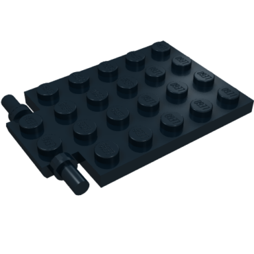 92099 - Plate, Modified 4 x 6 with Trap Door Hinge (Long Pins)