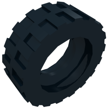 92409 - Tire 17.5mm D. x 6mm with Shallow Staggered Treads - Band Around Center of Tread