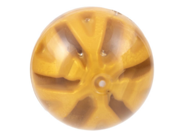 92534pb01 - Ball, Hard Plastic 19mm D. with Molded Pearl Gold Slotted Inner Ball Pattern (Ninjago Dragon Energy Core)