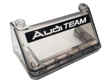 92583pb03 - Windscreen 3 x 6 x 2 with 'Audi TEAM' on Black Background Pattern (Sticker) - Set 76897