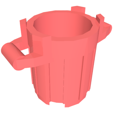 92926 - Container, Trash Can with 4 Cover Holders