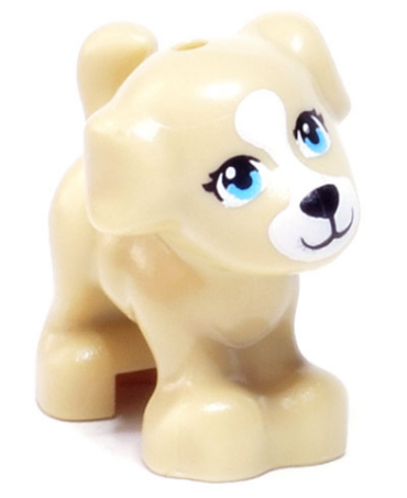 93088pb14 - Dog, Friends, Puppy, Standing with Medium Azure Eyes without Outline, Black Nose and Mouth, White Blaze and Muzzle Pattern