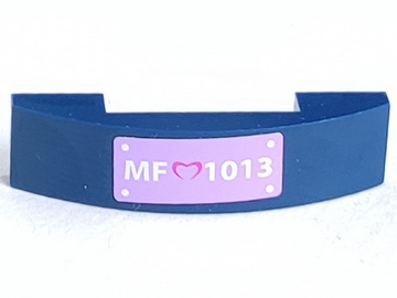 93273pb077 - Slope, Curved 4 x 1 x 2/3 Double with 'MF 1013' Pattern (Sticker) - Set 41013