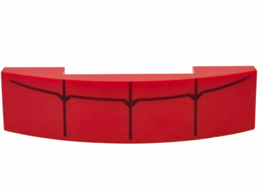 93273pb216 - Slope, Curved 4 x 1 x 2/3 Double with Dark Red Spider Web Pattern