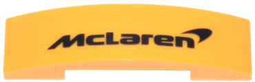 93273pb220 - Slope, Curved 4 x 1 x 2/3 Double with Black McLaren Logo Pattern