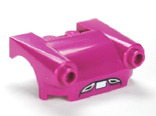93597pb001 - Vehicle, Mudguard 3 x 4 with Headlights, Flat Fenders and License Plate Pattern