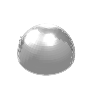 95198 - Windscreen 8 x 8 x 3 Canopy Dome Half Sphere with Dual 2 Fingers