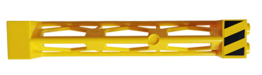 95347pb01 - Support 2 x 2 x 10 Girder Triangular Vertical - Type 4 - 3 Posts, 3 Sections with Black and Yellow Danger Stripes Pattern (Sticker) - Set 76037