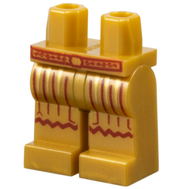 970c00pb0085 - Hips and Legs with Dark Red Belt and Barding Pattern