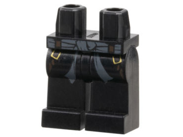 970c00pb0137 - Hips and Legs with Dark Bluish Gray Sash, Dark Brown Straps with Gold Buckles Pattern